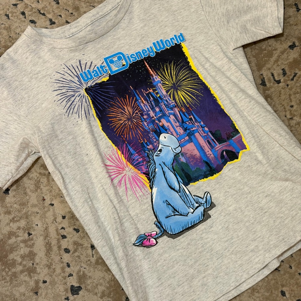 Gray Disney World T-Shirt with Eeyore Print